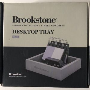 𝅺brookstone Desktop tray Slate Lisbon collection tinted concrete